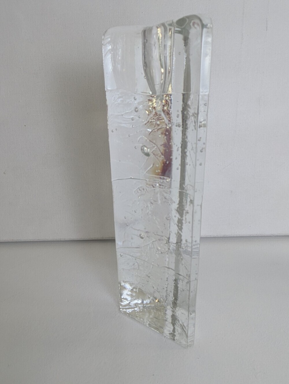 Timo Sarpaneva Iittala Set of 3 Arkipelago Glass Candlesticks Finland Triangle - Picture 5 of 14